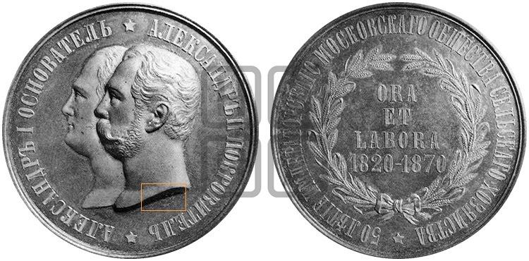 50-ЛЕТИЕ MOCKOBCKOEO ОБЩЕСТВА СЕЛЬСКОЕО ХОЗЯЙСТВА. 1870