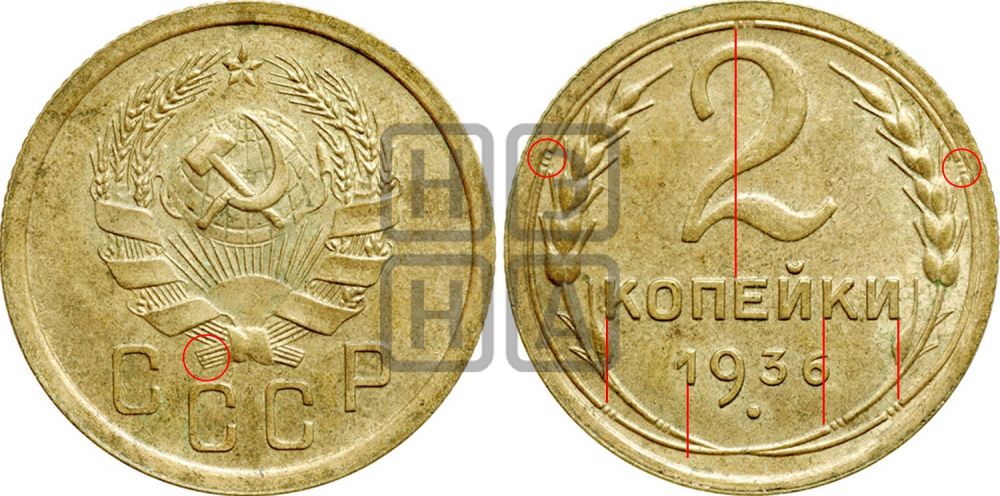 2 копейки 1936 года - Федорин: 34
