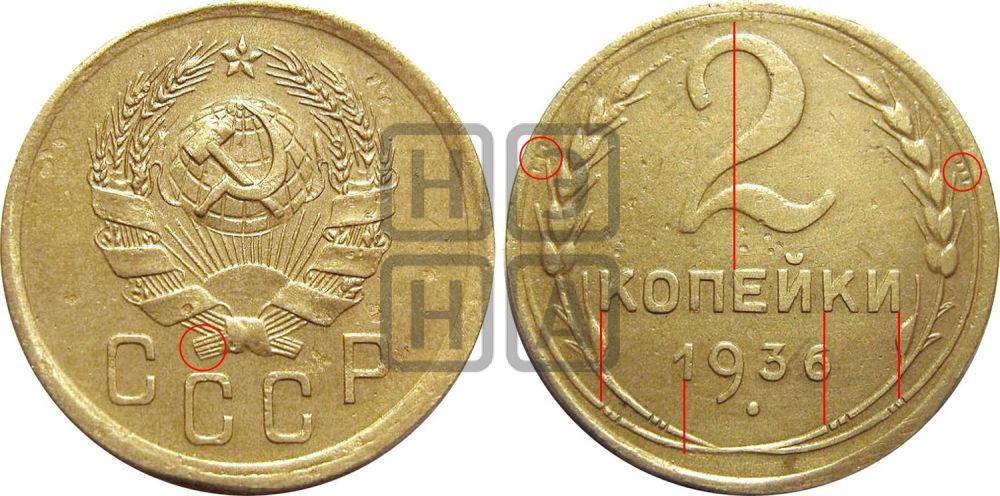 2 копейки 1936 года - Федорин: 36